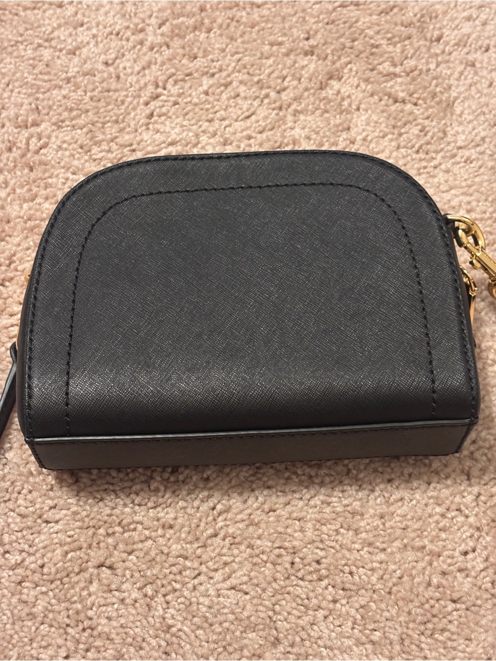 Marc Jacobs Black Saffiano Dome Crossbody with Gold Hardware - Picture 8 of 11